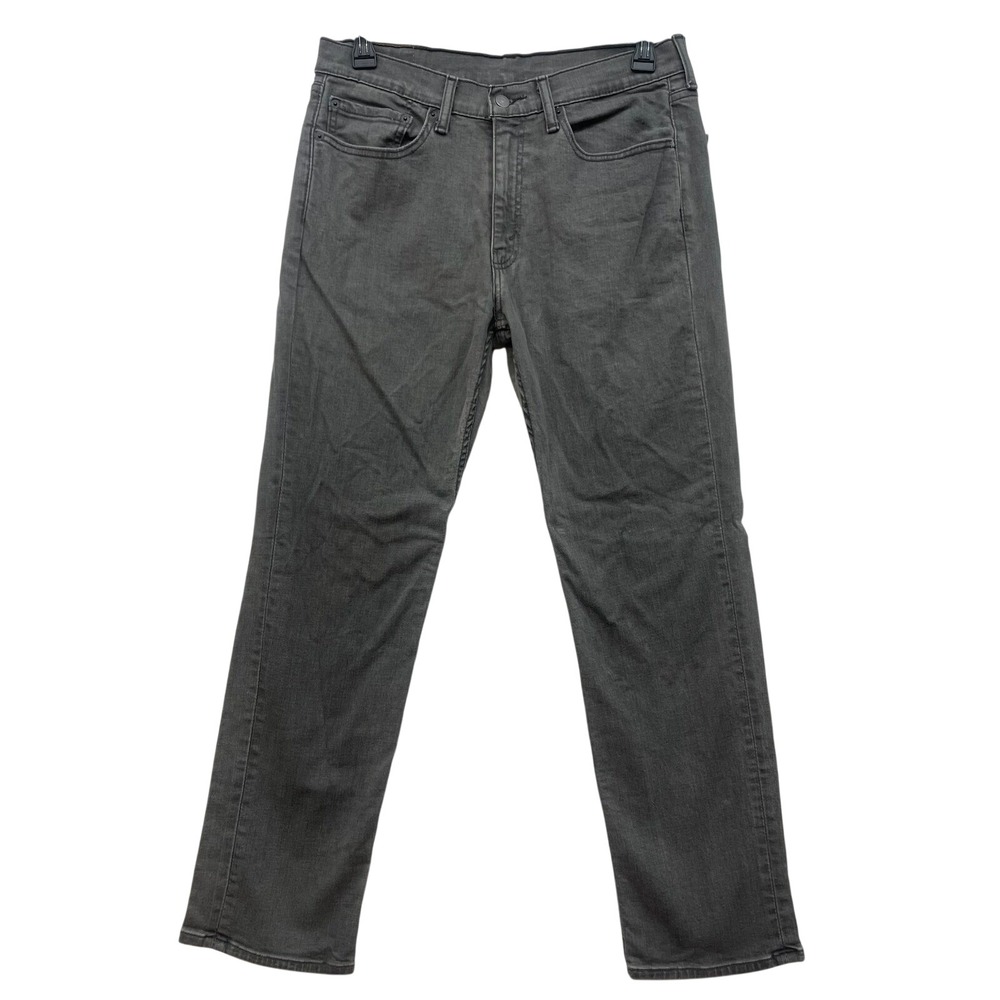 Levis 514 Straight Jeans Mens 34x32 Gray Stretch‎ Denim